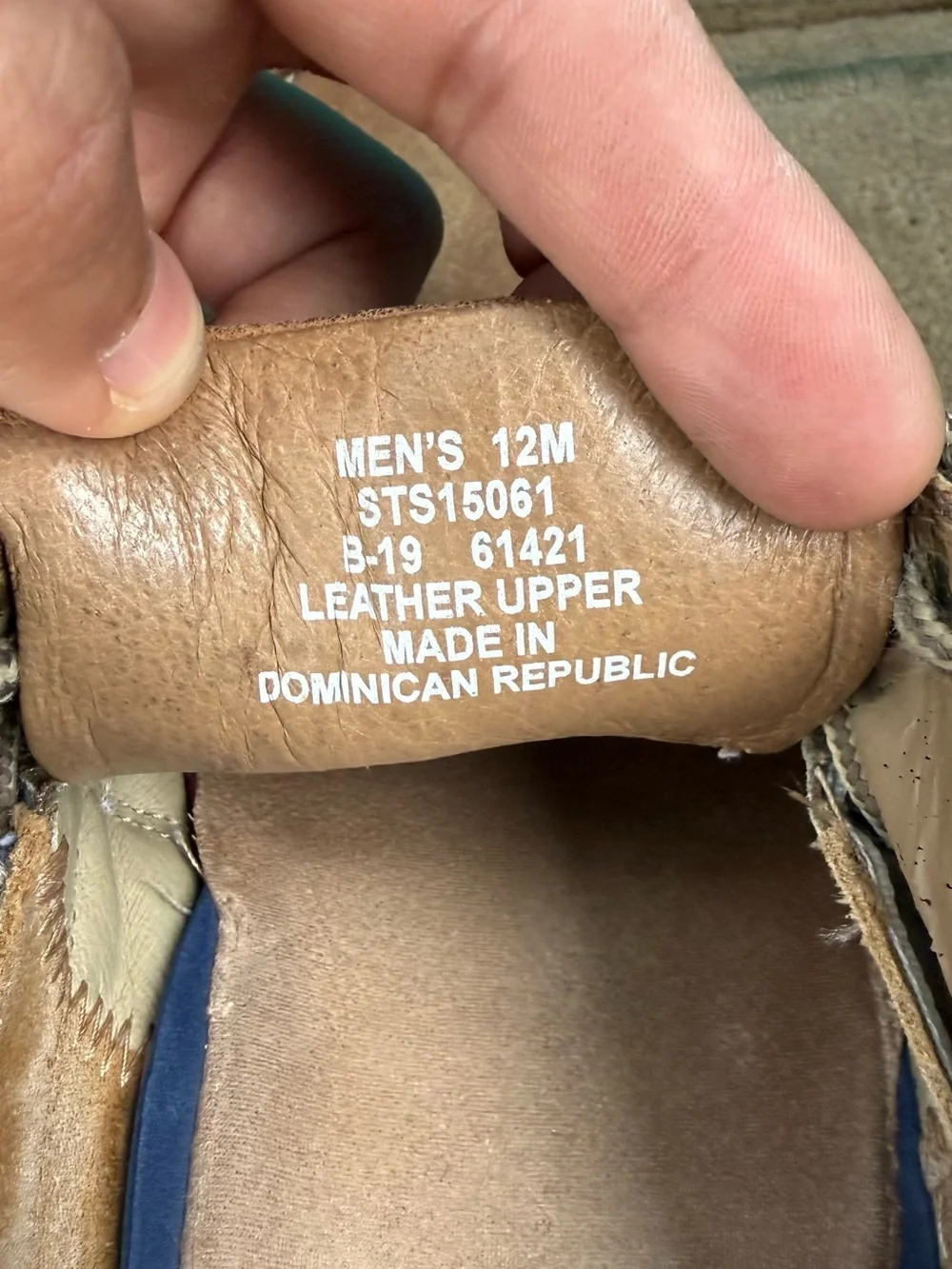 Sperry Brown Mesh Leather Men's Boat Shoes